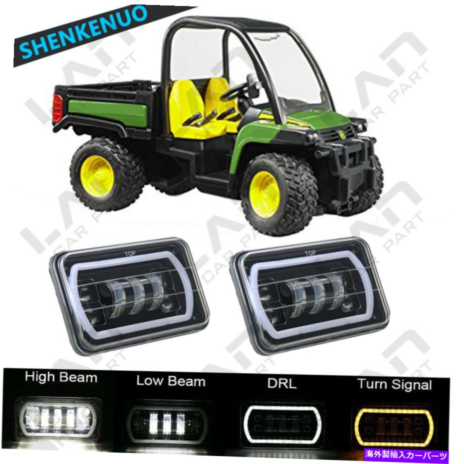 USヘッドライト John Deera Gotor LEDヘッドライトペア4x2 6x4ユーティリティビークルJohn Deere 9500 Fit John Deere Gator LED Headlight Pair 4X2 6X4 Utility Vehicle John Deere 9500【並行輸入品】