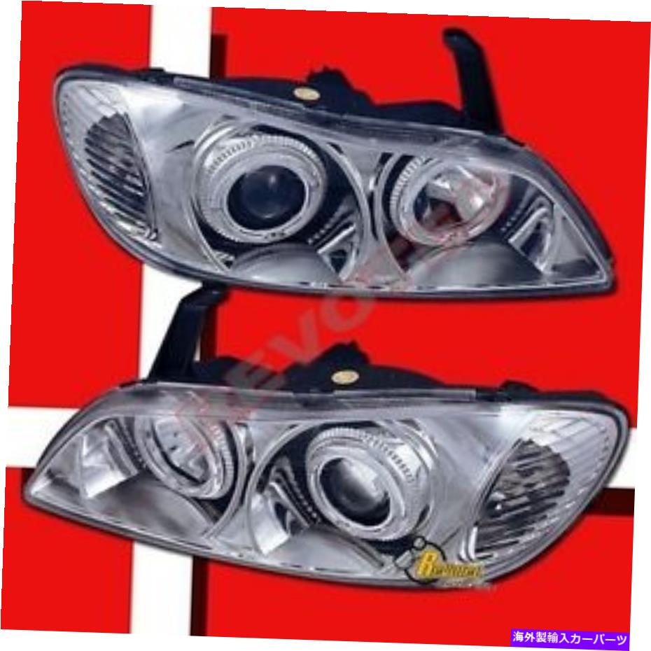 USヘッドライト 00-04 Infiniti i30 i35のための天使の目デュアルハロークロムプロジェクターのヘッドライト Angel Eyes Dual Halo Chrome Projector Headlights For 00-04 Infiniti I30 I35【並行輸入品】