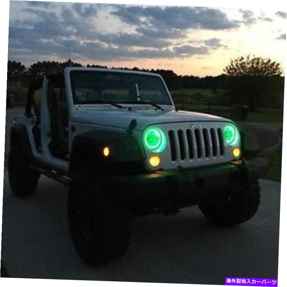 USヘッドライト 1997-2015ジープラングラーカラー変更ハロス 1997-2015 Jeep Wrangler Color Changing Halos【並行輸入品】