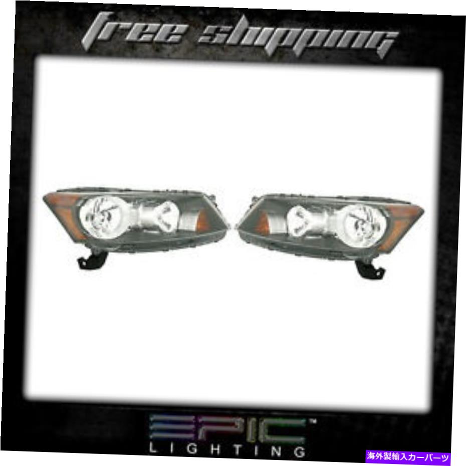 USヘッドライト 2008-12 Honda Accord Sedanheadlights Headlamps Pairを左右にフィット Fits 2008-12 Honda Accord SedanHeadlights Headlamps Pair Left Right【並行輸入品】 47,681円
