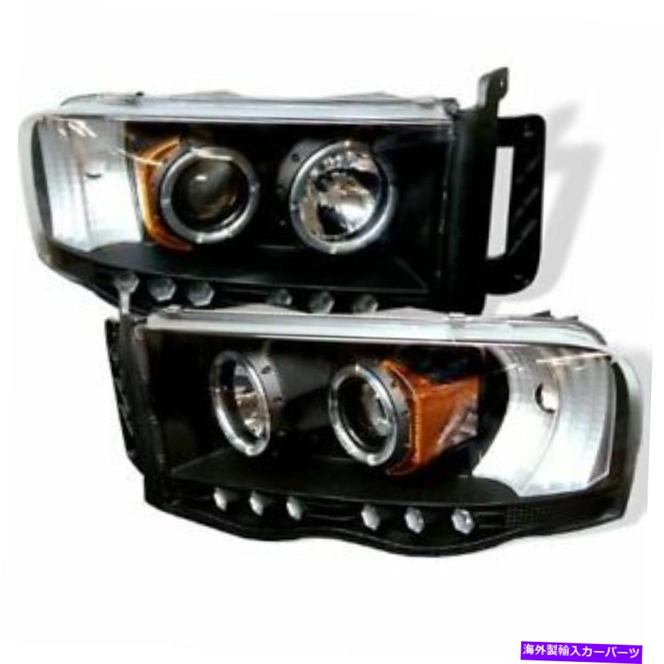 USヘッドライト スパイダーオートダッジRAM 1500/2500/3500ブラックハロゲンLEDプロジェクターヘッドライト Spyder Auto Dodge Ram 1500/2500/3500 Black Halogen LED Projector Headlight【並行輸入品】｜Us Custom Parts Shop USDM