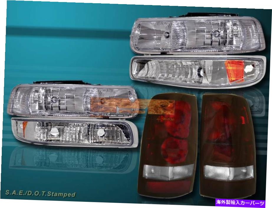 USヘッドライト 99-2002シボーシルバードヘッドライト+バンパーライト+テールライトダークレッド 99-2002 CHEVY SILVERADO HEADLIGHTS+BUMPER LIGHTS+TAIL LIGHTS DARK RED【並行輸入品】|Us Custom Parts Shop USDM
