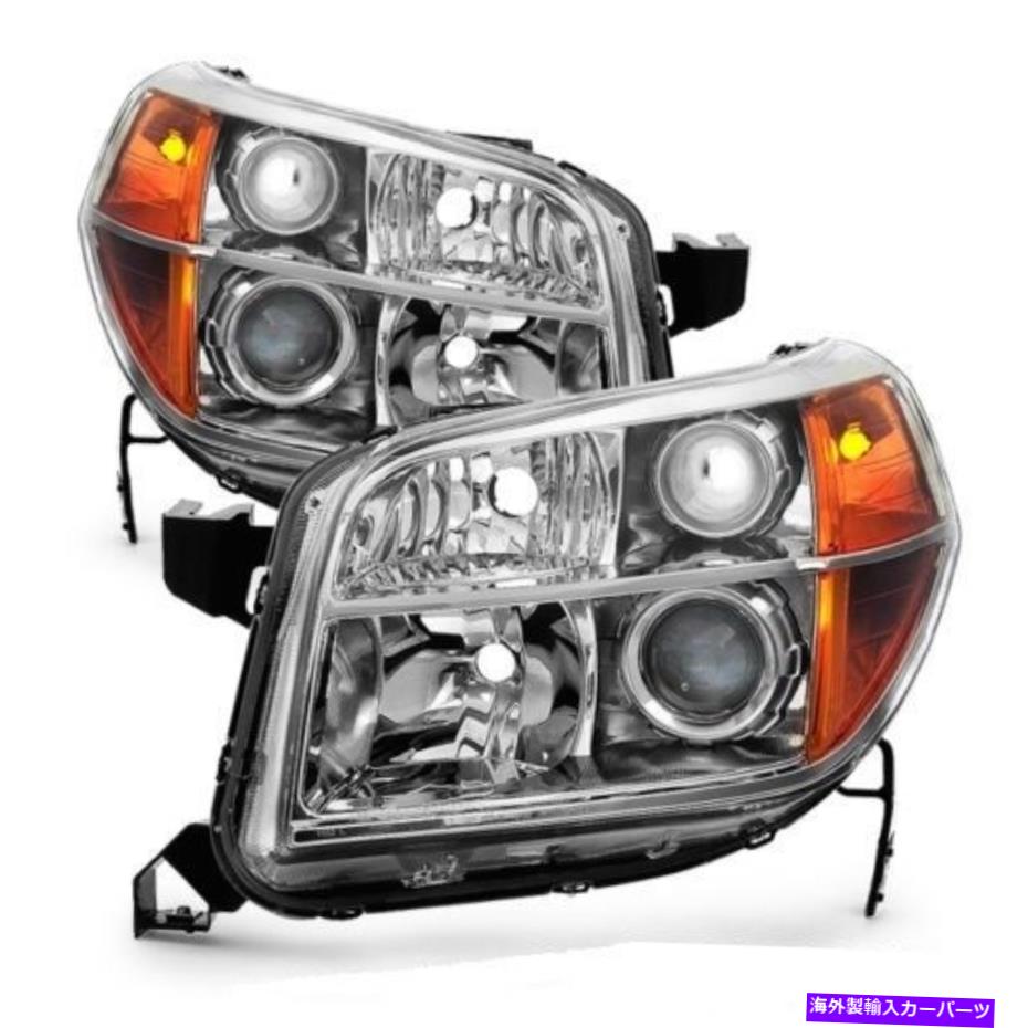 USヘッドライト フィットホンダ06-08パイロットクロームハウジング交換ヘッドライトペアLX EX-L SE-L Fit Honda 06-08 Pilot Chrome Housing Replacement Headlights Pair LX EX EX-L SE-L【並行輸入品】