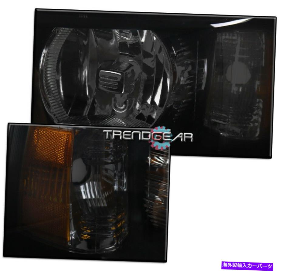 USヘッドライト 2007-2013シボリーシルバードブラック/スモークヘッドライトW / LED DRLランプ+ 6000K HIDキット FOR 2007-2013 CHEVY SILVERADO BLACK/SMOKE HEADLIGHT W/LED DRL LAMP+6000K HID KIT【並行輸入品】