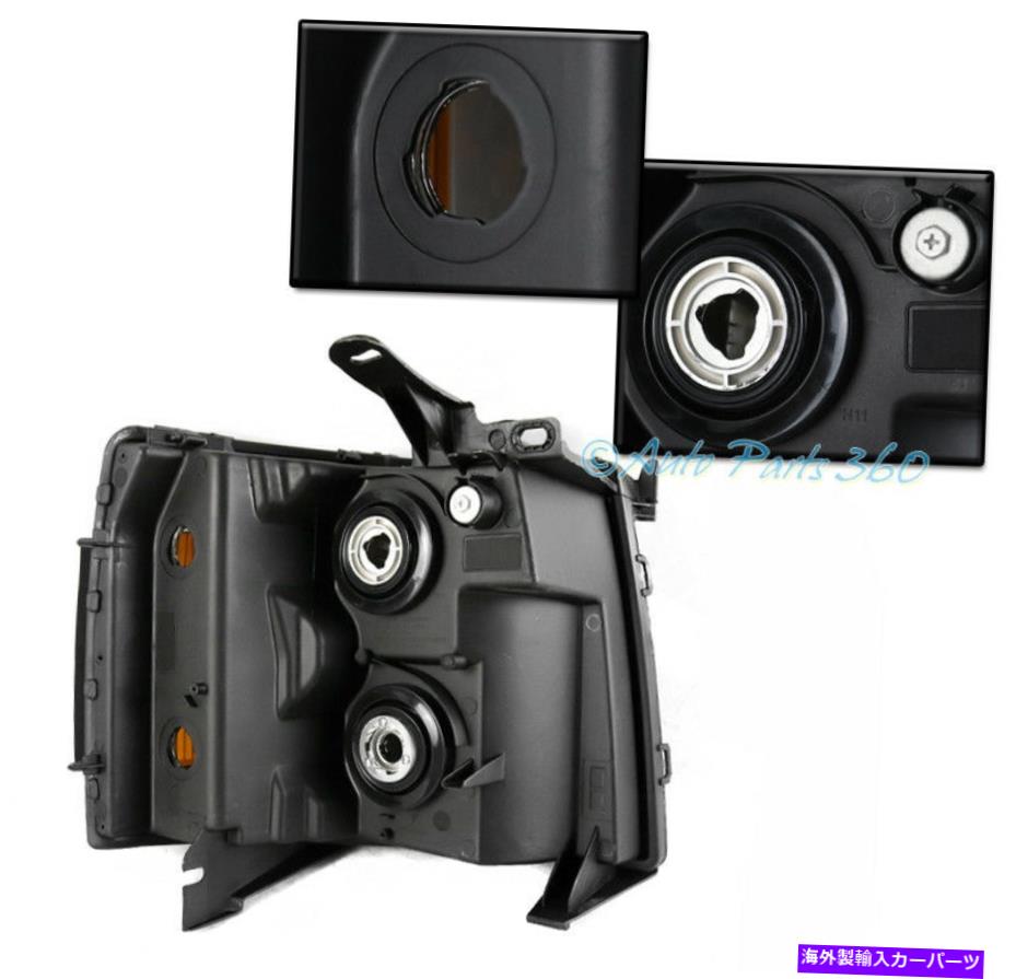 USヘッドライト 07-13シボレーシルバードピックアップブラック/スモークヘッドライトヘッドランプW / LED DRL + 6K HID FOR 07-13 CHEVY SILVERADO PICKUP BLACK/SMOKE HEADLIGHT HEADLAMP W/LED DRL+6K HID【並行輸入品】|Us Custom Parts Shop USDM