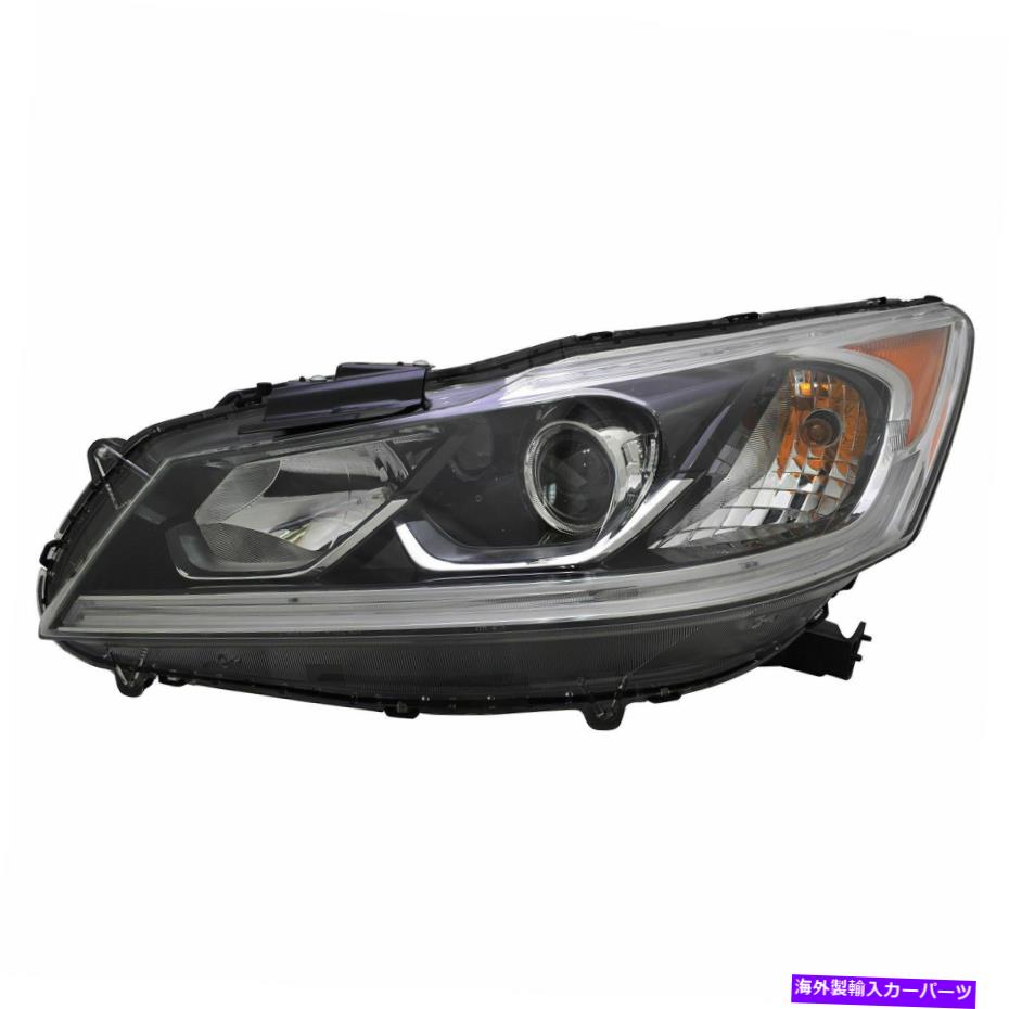 USヘッドライト 左LHヘッドランプアセンブリハロゲンLXモデルWO / DRLフィット2016 2017ホンダアコード Left LH Headlamp Assembly Halogen LX Model WO/ DRL fits 2016 2017 Honda Accord【並行輸入品】