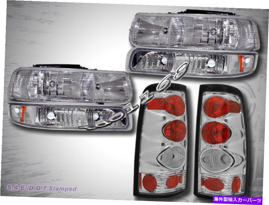 USヘッドライト 99-02 Silverado Chromeクリアヘッドライト/バンパーライトクリア/テールライト00 01 99-02 SILVERADO CHROME CLEAR HEADLIGHTS / BUMPER LIGHTS CLEAR/ TAIL LIGHTS 00 01【並行輸入品】｜Us Custom Parts Shop USDM 48,548円