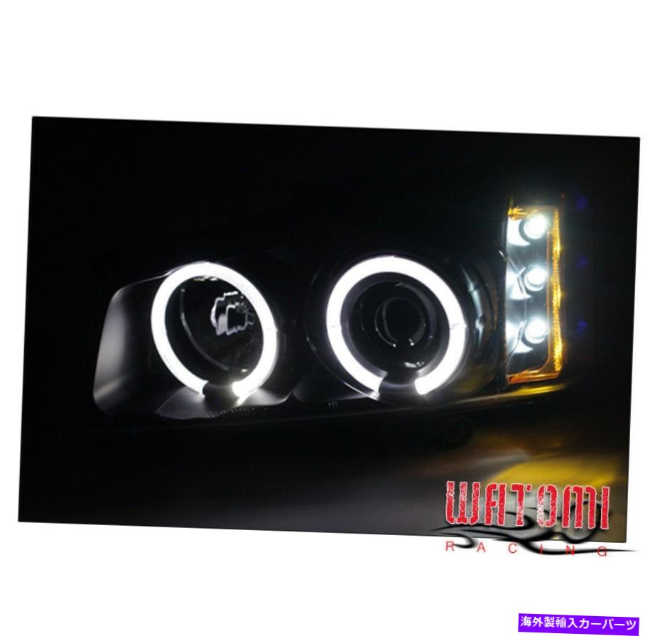USヘッドライト 03-06 Silverado Pickup Halo LEDブラックプロジェクターヘッドライトW /アンバーバンパー信号 03-06 SILVERADO PICKUP HALO LED BLACK PROJECTOR HEAD LIGHT W/AMBER BUMPER SIGNAL【並行輸入品】
