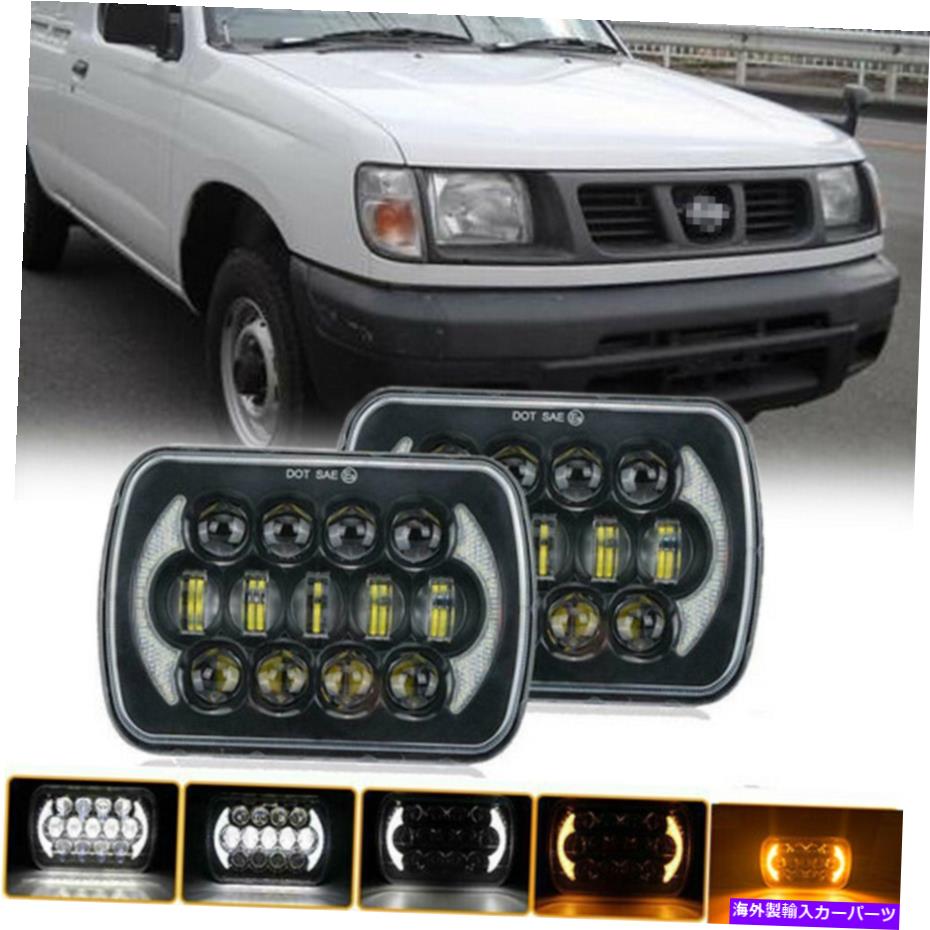 USヘッドライト 90-97日産ピックアップのためのフルLED HI + LOW H6054 7x6ヘッドライトクリアコーナーバンパー Full LED Hi+Low H6054 7x6 Headlight Clear Corner Bumper For 90-97 Nissan Pickup【並行輸入品】