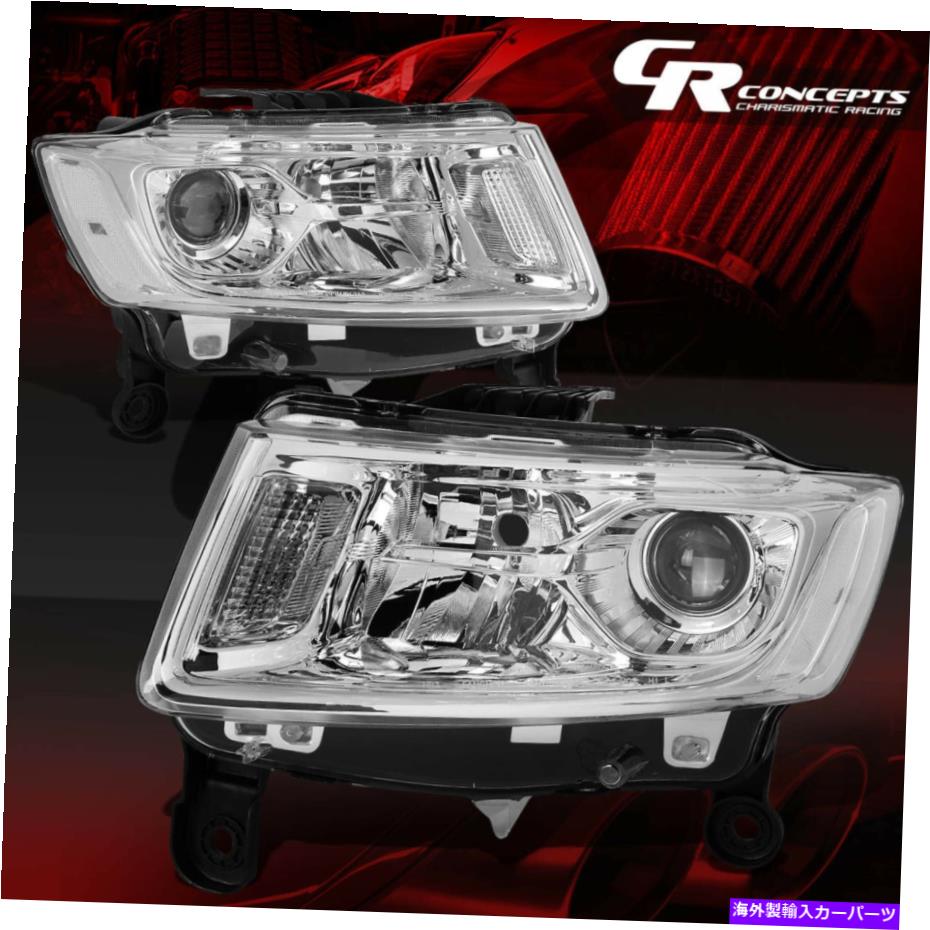 USヘッドライト 2014-2016ジープグランドチェロキーのためのペアクロームクリアサイドプロジェクターヘッドライト PAIR CHROME CLEAR SIDE PROJECTOR HEADLIGHTS FOR 2014-2016 JEEP GRAND CHEROKEE【並行輸入品】|Us Custom Parts Shop USDM