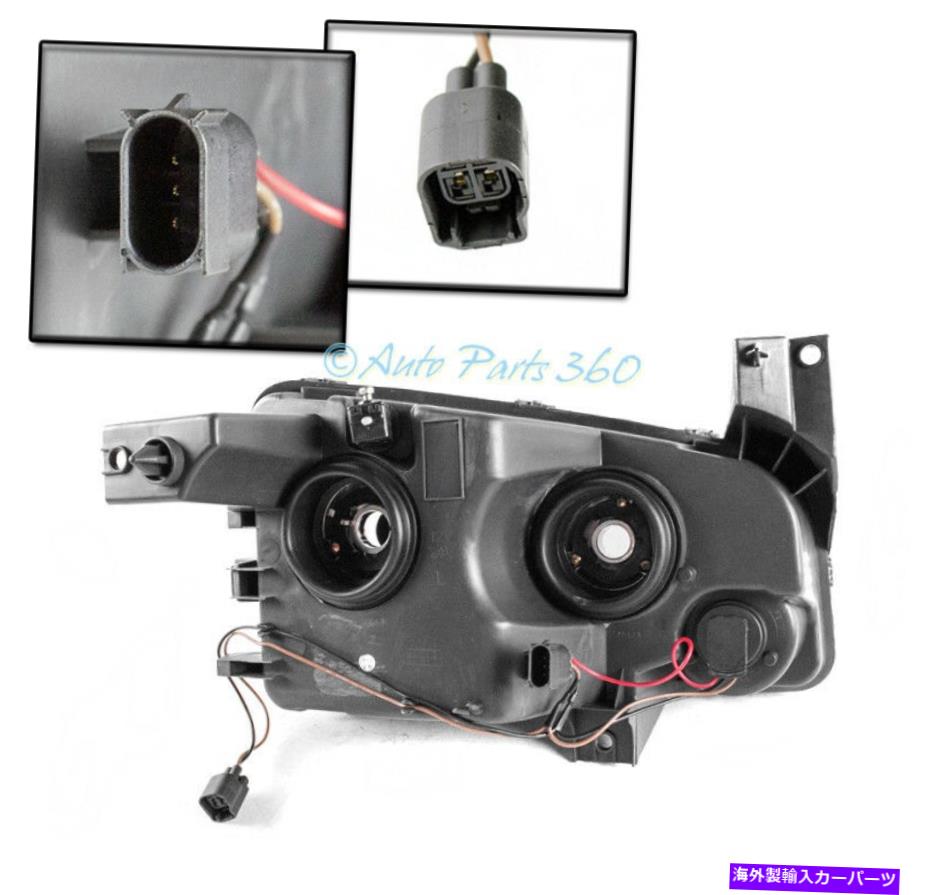 USヘッドライト 06-10 Dodge Chargerの交換の黒いヘッドライトランプW / Blue DRL LED + HIDキット FOR 06-10 DODGE CHARGER REPLACEMENT BLACK HEADLIGHTS LAMP W/BLUE DRL LED+HID KIT【並行輸入品】