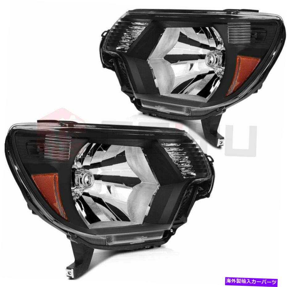 USヘッドライト 2012 - 2015年の光のための光トヨタタコマヘッドライトブラックコーナーランプペアの交換 Light For 2012-2015 Toyota Tacoma Headlights Black Corner Lamps Pair Replacement【並行輸入品】
