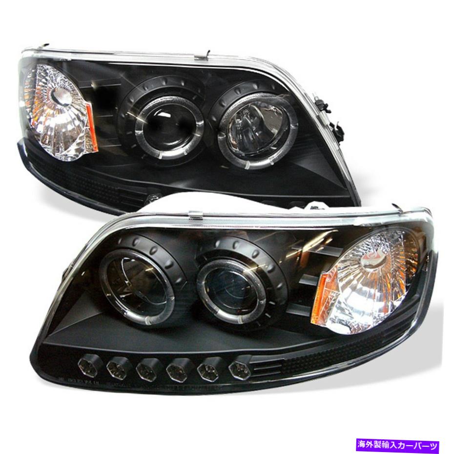 USヘッドライト フィット97-03 Expedition F-150：Halo LEDプロジェクターヘッドライトSpyder Auto 5010261 Fits 97-03 Expedition F-150: Halo LED Projector Headlights Spyder Auto 5010261【並行輸入品】