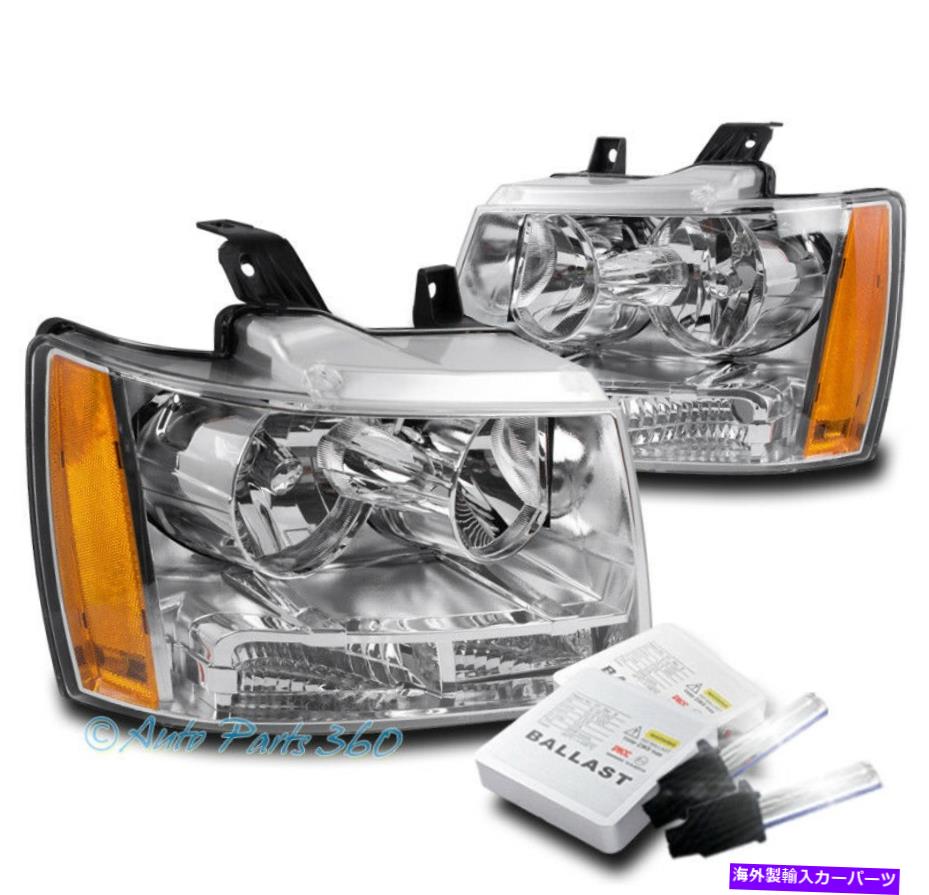 USヘッドライト 07-14 Chevy Suburban / Tahoe / 13 AvalancheヘッドライトランプクロームW / 8K HIDキット 07-14 CHEVY SUBURBAN/TAHOE/13 AVALANCHE HEADLIGHTS LAMP CHROME W/8K HID KIT【並行輸入品】|Us Custom Parts Shop USDM