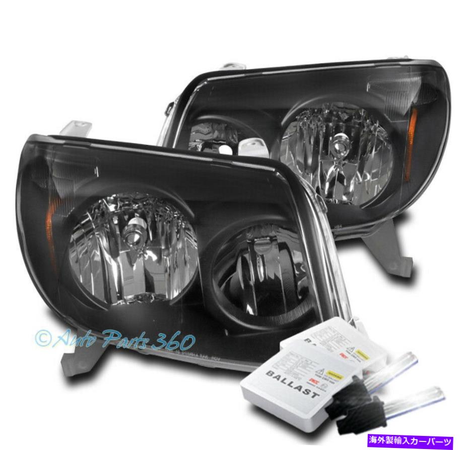 USヘッドライト 03-05トヨタ4Runnerブラックの交換用クリスタルヘッドライトランプW / 6000K HID FOR 03-05 TOYOTA 4RUNNER BLACK REPLACEMENT CRYSTAL HEADLIGHT LAMP W/6000K HID【並行輸入品】