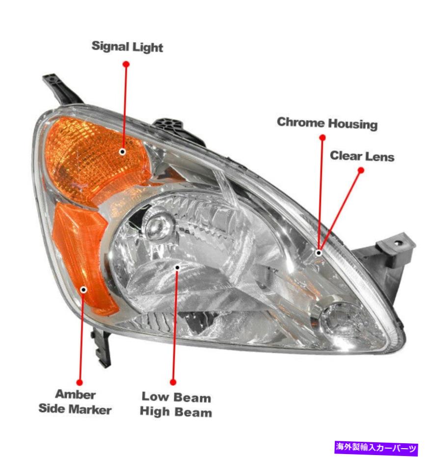 USヘッドライト 02 04ホンダCR-V CRVクロムヘッドライトヘッドランプW / BLUE LED DRL信号+ 6K HID For 02 04 Honda CR-V CRV Chrome Headlights Headlamp w/Blue LED DRL Signal+6K HID【並行輸入品】｜Us Custom Parts Shop USDM