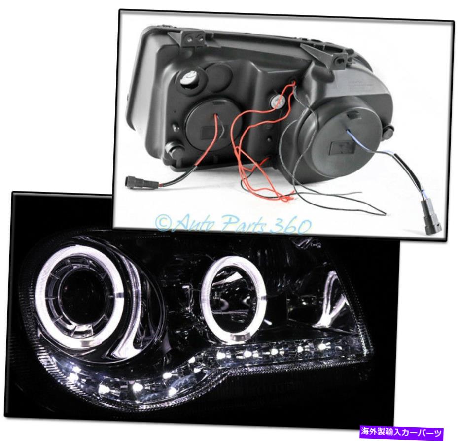 USヘッドライト 05-10キリスラー300C Twin Halo LED Chrome Projectorヘッドライト+ブルーDRL信号 FOR 05-10 CHRYSLER 300C TWIN HALO LED CHROME PROJECTOR HEADLIGHT+BLUE DRL SIGNAL【並行輸入品】|Us Custom Parts Shop USDM