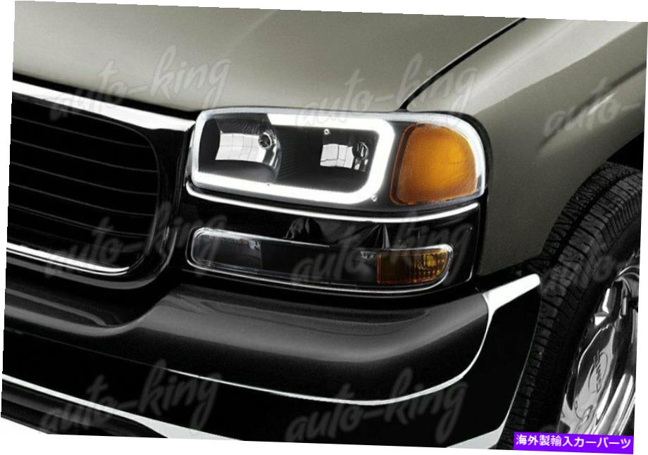 USヘッドライト BLK DRL LEDヘッドライト+バンパーW /アンバーリフレクターフィット99-06 GMC Sierra 1500/2500 BLK DRL LED HEADLIGHTS+BUMPER W/AMBER REFLECTOR FIT 99-06 GMC SIERRA 1500/2500【並行輸入品】｜Us Custom Parts Shop USDM