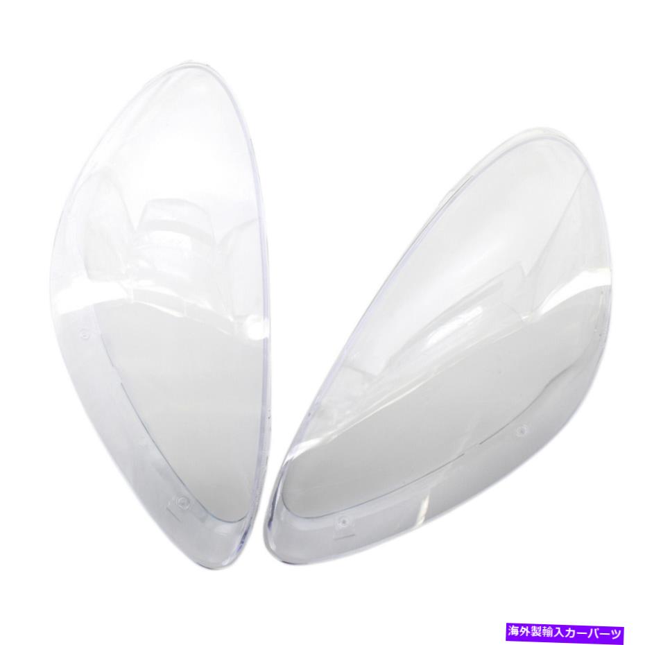 USヘッドライト ポルシェカイエン2011-2014アクセサリーのための2倍フロントヘッドライトレンズクリアフィット 2x Front Headlight Lense Clear fit for Porsche Cayenne 2011-2014 Accessories【並行輸入品】