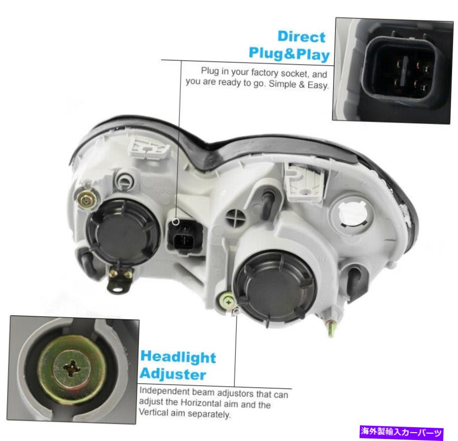 USヘッドライト 02-05ソナタクローム交換プロジェクターヘッドライト+青色LED DRL信号L + R For 02-05 Sonata Chrome Replacement Projector Headlight +Blue LED DRL Signal L+R【並行輸入品】｜Us Custom Parts Shop USDM