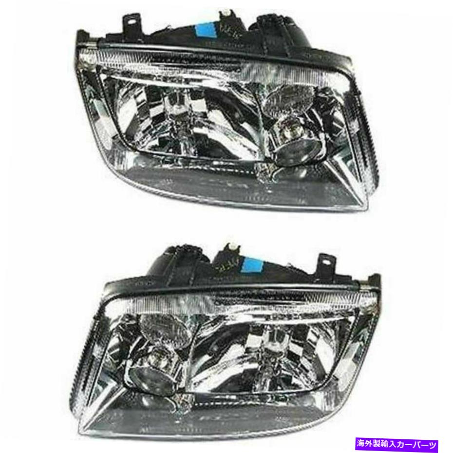 USヘッドライト 2LH＆RHサイドハロゲンヘッドランプアセンブリの新しいセットフォルトフォートフォームスワーゲンJetta New set of 2 LH & RH Side Halogen Headlamp Assembly Fog Fits Volkswagen Jetta【並行輸入品】