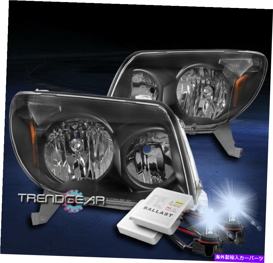 USヘッドライト 2003年から2005年トヨタ4RUNNER 4ランナーブラッククリスタルヘッドライトW / 8KキセノンHID FOR 2003-2005 TOYOTA 4RUNNER 4 RUNNER BLACK CRYSTAL HEADLIGHTS W/8K XENON HID【並行輸入品】