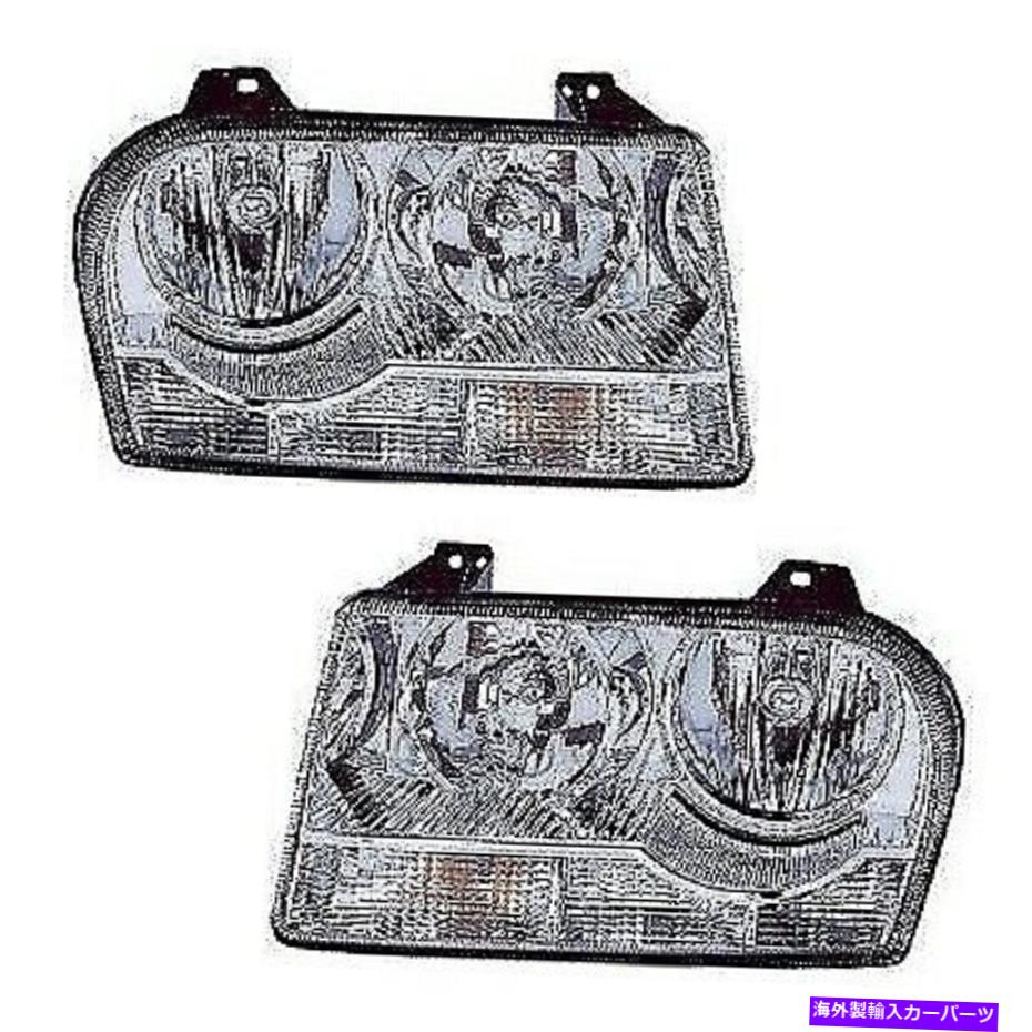 USヘッドライト 2005年2007年から2008年のヘッドライトセットChrysler 300ドライバ/旅客側W /電球 Headlight Set For 2005 2007-2008 Chrysler 300 Driver/Passenger Side w/ bulb【並行輸入品】