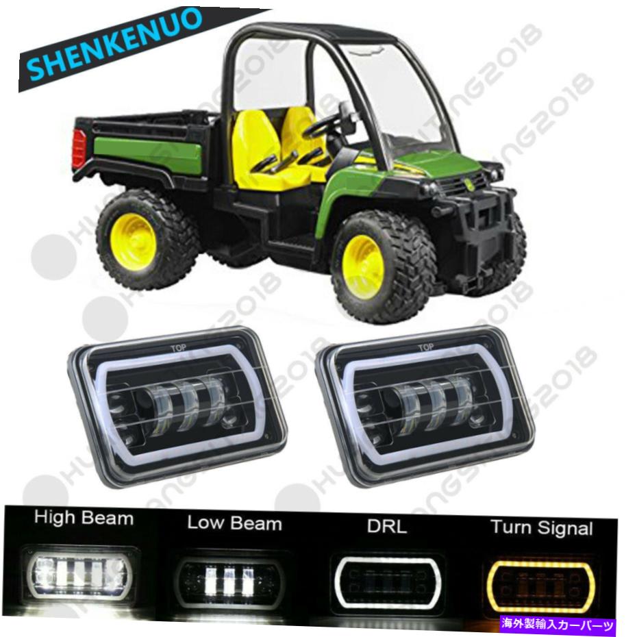 USヘッドライト John Deera Gotor LEDヘッドライトペア4x2 6x4ユーティリティビークルJohn Deere 9500 Fit John Deere Gator LED Headlight Pair 4X2 6X4 Utility Vehicle John Deere 9500【並行輸入品】