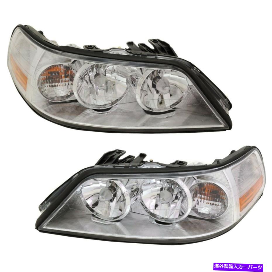 USヘッドライト 2005 - 2010年のリンカーンタウン車の左右のハロゲンヘッドライトセット左右w /球 Halogen Headlight Set For 2005-2010 Lincoln Town Car Left & Right w/Bulb(s) Pair【並行輸入品】