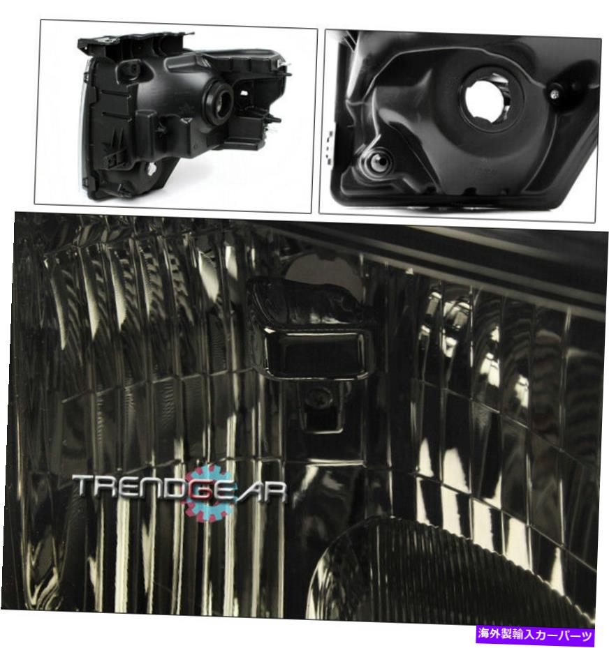 USヘッドライト 09-12フォードF-150トラックスモーク/アンバークリスタルヘッドライトw /青のDRL LEDキットデイタイム 09-12 FORD F-150 TRUCK SMOKE/AMBER CRYSTAL HEAD LIGHT W/BLUE DRL LED KIT DAYTIME【並行輸入品】