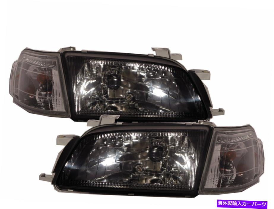 USヘッドライト Caldina ST190 / 191 MK9 1992-1996 5DガラスクリアヘッドライトブラックV1用トヨタLHD Caldina ST190/191 MK9 1992-1996 5D Glass Clear Headlight Black V1 for TOYOTA LHD【並行輸入品】|Us Custom Parts Shop USDM
