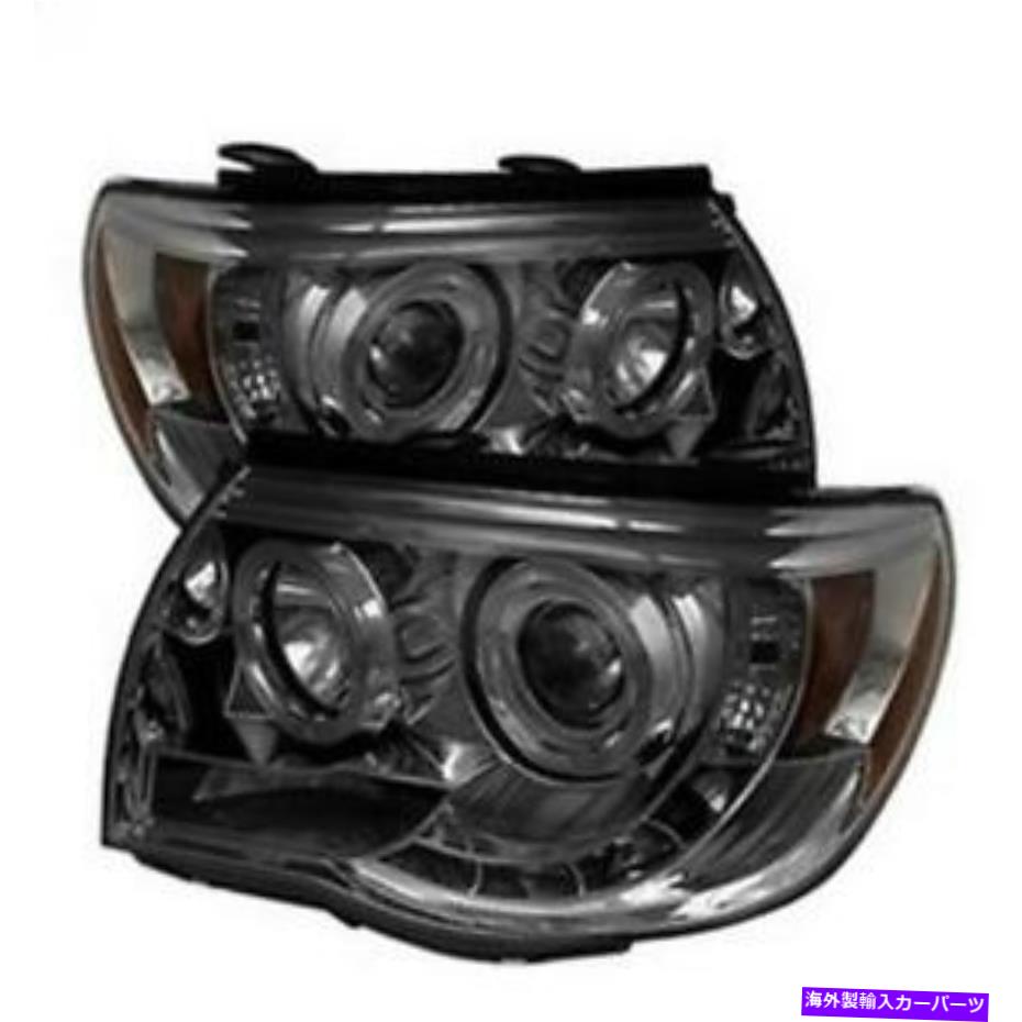 USヘッドライト スパイダーオート5011930プロジェクターヘッドライト - LED HALO - LED - スモーク - High H1 - LO Spyder Auto 5011930 Projector Headlights - LED Halo - LED - Smoke - High H1 - Lo【並行輸入品】｜Us Custom Parts Shop USDM