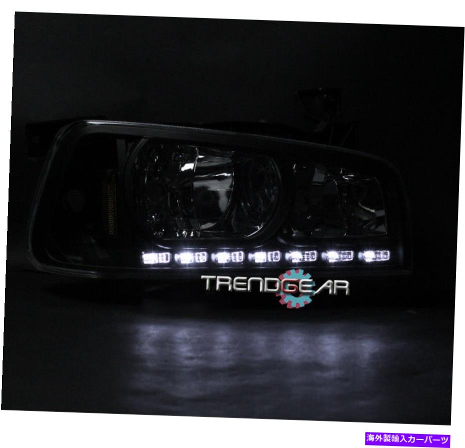 USヘッドライト 2006-2009充電器DRL LEDブラッククリスタルヘッドライト+クロムバンパーフォグランプ FOR 2006-2009 CHARGER DRL LED BLACK CRYSTAL HEAD LIGHTS+CHROME BUMPER FOG LAMP【並行輸入品】