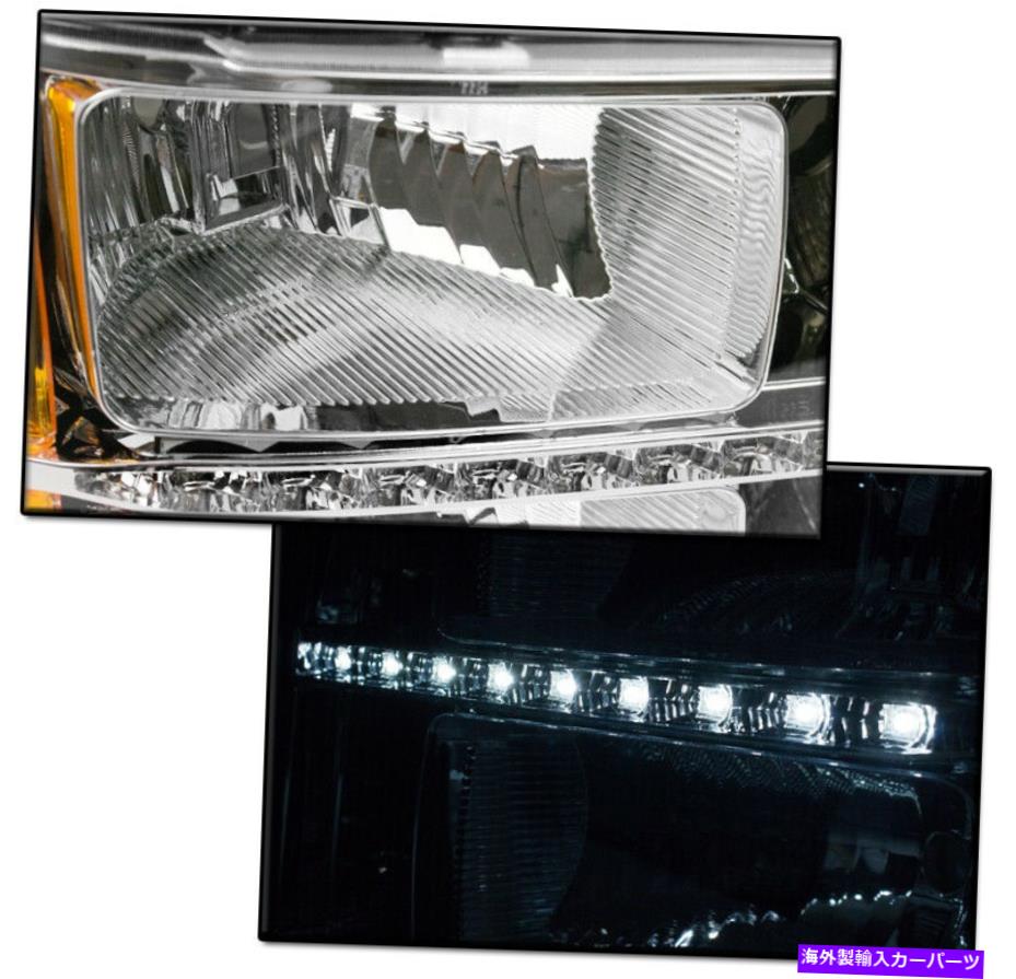 USヘッドライト 07-13 GMCシエラピックアップトラックLEDバーヘッドライトランプクロム左+右ペア FOR 07-13 GMC SIERRA PICKUP TRUCK LED BAR HEADLIGHTS LAMP CHROME LEFT+RIGHT PAIR【並行輸入品】｜Us Custom Parts Shop USDM