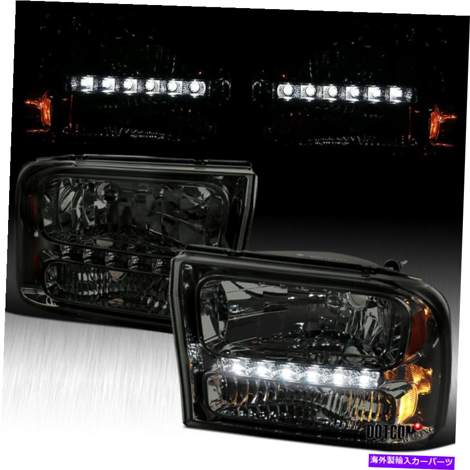 USヘッドライト 1999-2004フォードF250 F350 SUPERDUTYエクスカーションスモーク1PC SMD LEDヘッドライト For 1999-2004 Ford F250 F350 Superduty Excursion Smoke 1PC SMD LED Headlights【並行輸入品】