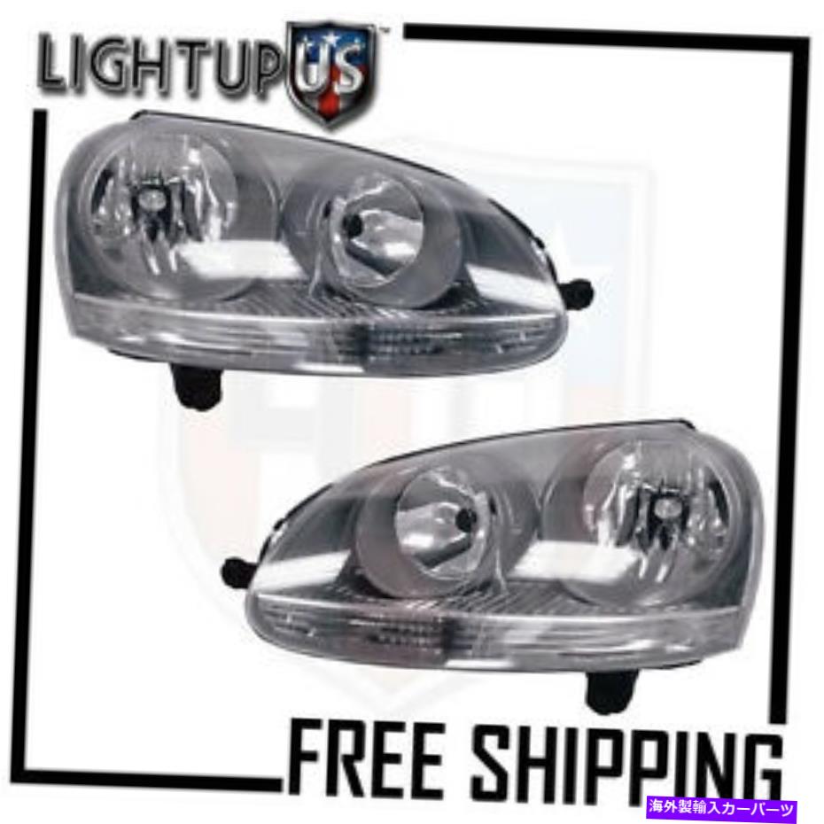 USヘッドライト ヘッドライトヘッドランプペア左右のセットウサギJetta Golf GTI Headlights Headlamps Pair Left right set for Rabbit Jetta Golf GTI【並行輸入品】
