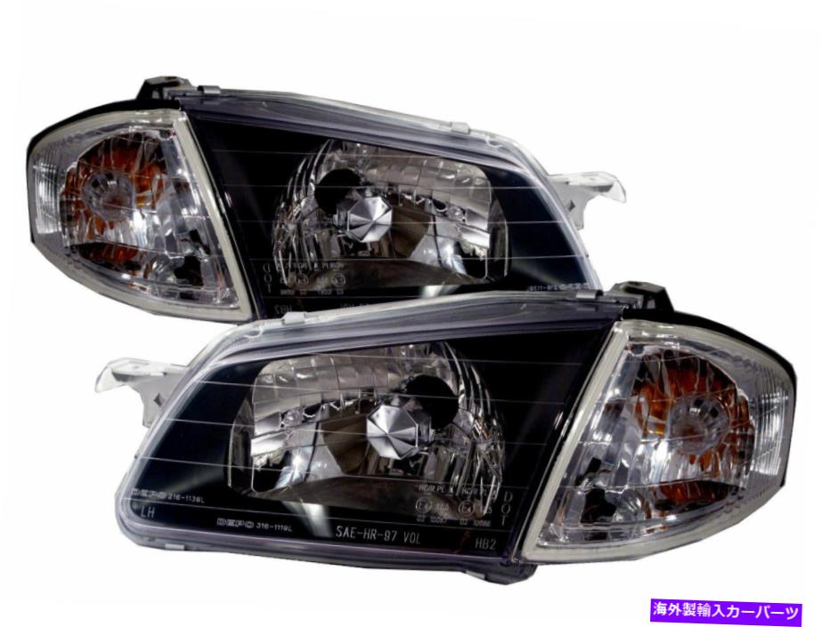 USヘッドライト Tierra BJ 1998-2000 Sedan / Wagon Clear Headlight Headlamp Black V1 for Ford LHD Tierra BJ 1998-2000 Sedan/Wagon Clear Headlight Headlamp BLACK V1 for FORD LHD【並行輸入品】