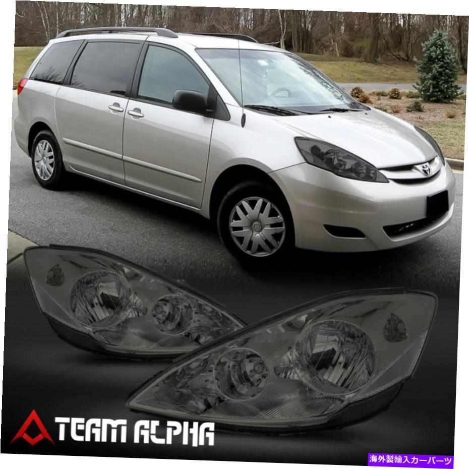 USヘッドライト FITS 2006-2010トヨタシエナ[クロム/スモーク]クリスタルコーナーヘッドライトヘッドランプランプ Fits 2006-2010 Toyota Sienna[Chrome/Smoke]Crystal Corner Headlight Headlamp Lamp【並行輸入品】｜Us Custom Parts Shop USDM 50,282円
