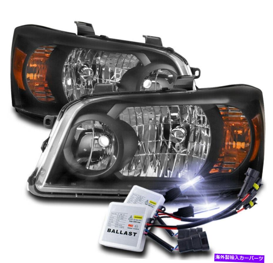 USヘッドライト 04-06トヨタハイランダの交換ヘッドライトヘッドランプブラックW / 06K HIDキット FOR 04-06 TOYOTA HIGHLANDER REPLACEMENT HEADLIGHTS HEADLAMP BLACK W/06K HID KIT【並行輸入品】