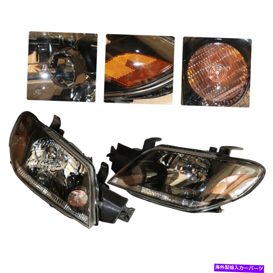 USヘッドライト ハロゲンフロントヘッドライトランプLEFT +右、2003年から2005年三菱アウトランダー halogen Front Head Lights Lamp Left + Right For 2003-2005 Mitsubishi Outlander【並行輸入品】
