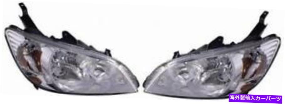USヘッドライト 2004年 - 2005年2005ホンダシビックフロントヘッドライトアセンブリの取り替え SIDE/PAIR for 2004 - 2005 Honda Civic Front Headlight Assembly Replacement【並行輸入品】