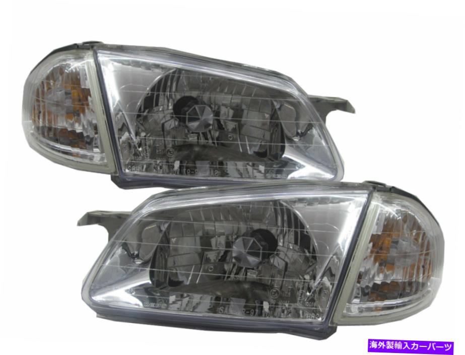USヘッドライト Ford LHDのためのActiva BJ 1998-2000 Sedan / Wagon Clear Headlight Headlamp Chrome V1 Activa BJ 1998-2000 Sedan/Wagon Clear Headlight Headlamp CHROME V1 for FORD LHD【並行輸入品】
