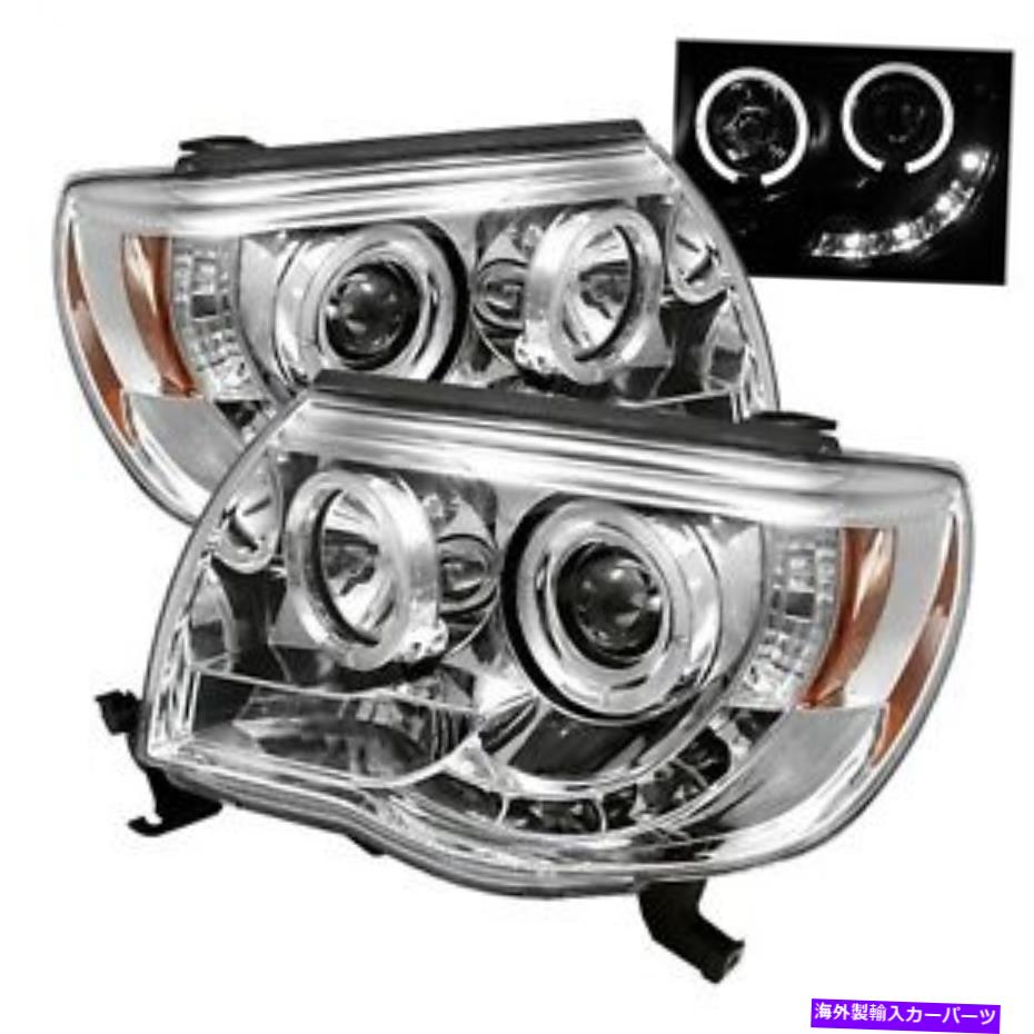 USヘッドライト フィット05-11タコマ：Halo LEDプロジェクターヘッドライトSpyder Auto 5011923 Fits 05-11 Tacoma: Halo LED Projector Headlights Spyder Auto 5011923【並行輸入品】