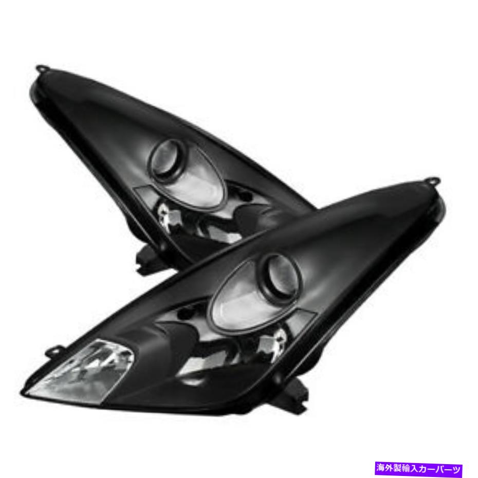 USヘッドライト トヨタ00-05セリカブラック住宅交換ヘッドライトペアセットGT GTS Toyota 00-05 Celica Black Housing Replacement Headlights Pair Set GT GTS【並行輸入品】