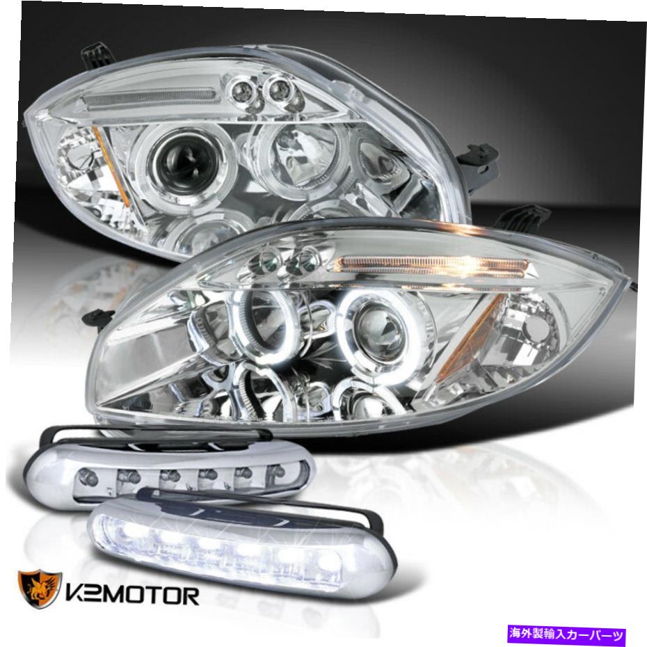 USヘッドライト 06-11 EclipseデュアルハローLEDプロジェクターヘッドライトクロム+ LEDバンパーフォグランプ 06-11 Eclipse Dual Halo Led Projector Headlights Chrome+LED Bumper Fog Lamps【並行輸入品】｜Us Custom Parts Shop USDM