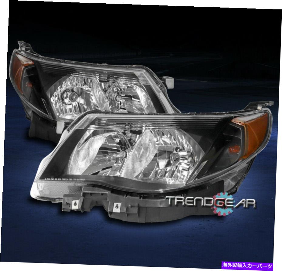 USヘッドライト 2009-2013 Subaru Foresterファクトリースタイルのヘッドライトヘッドランプ黒新セット FOR 2009-2013 SUBARU FORESTER FACTORY STYLE HEADLIGHTS HEADLAMPS BLACK NEW SET【並行輸入品】