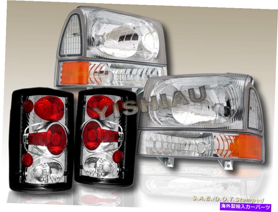USヘッドライト 00-04フォードエクスカーションクリアヘッドライト＆コーナーセット＆クリアテールライト 00-04 FORD EXCURSION CLEAR HEADLIGHTS & CORNER SET & CLEAR TAIL LIGHTS【並行輸入品】