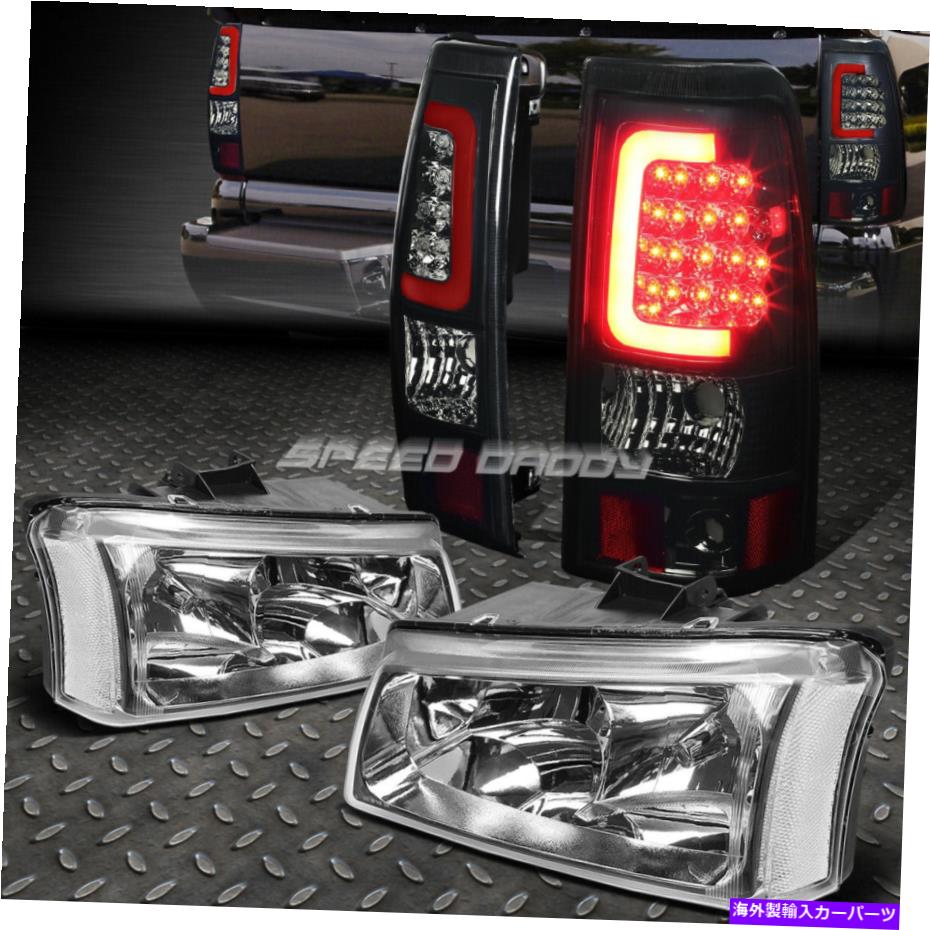 USヘッドライト クロムヘッドライト+クリアコーナー+スモーク3D光学LEDテールライト03-07 Silverado CHROME HEADLIGHT+CLEAR CORNER+SMOKED 3D OPTIC LED TAIL LIGHT FOR 03-07 SILVERADO【並行輸入品】