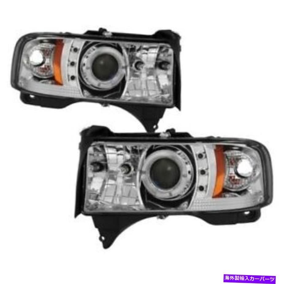 USヘッドライト Spyder 5010094 Halo LEDプロジェクターヘッドライトブラック94-02 RAM 3500 2PC Spyder 5010094 Halo LED Projector Headlight Black For 94-02 Ram 3500 2pc NEW【並行輸入品】