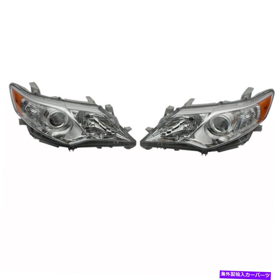 USヘッドライト ヘッドライトフィット2012-2014トヨタカムリーヘッドランプクロームハウジング透明レンズ2 PC Headlights Fit 2012-2014 Toyota Camry Headlamps Chrome Housing Clear Lens 2pc【並行輸入品】
